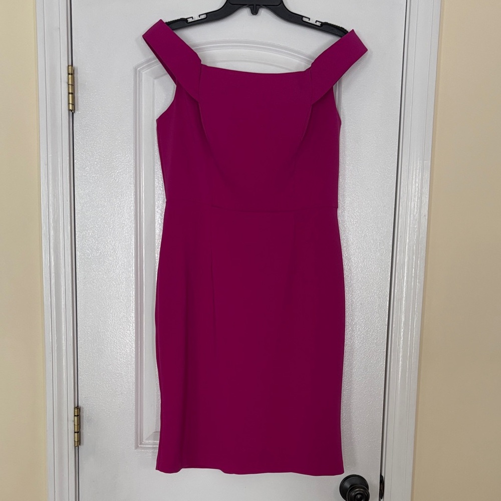 Carmen Marc Valvo Strapless Fuchsia Dress